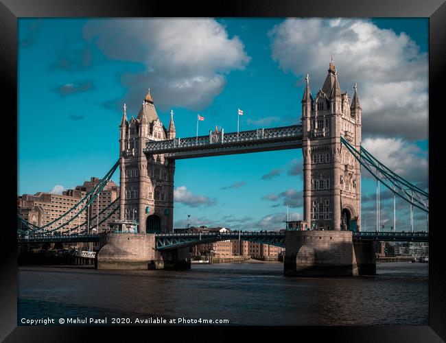 Iconic landmark Tower Bridge in London, England, U Framed Print by Mehul Patel