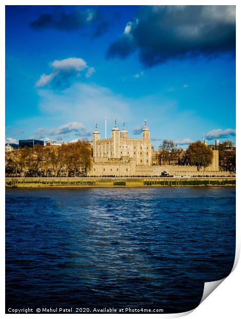Tower of London by the River Thames, London, UK. D Print by Mehul Patel
