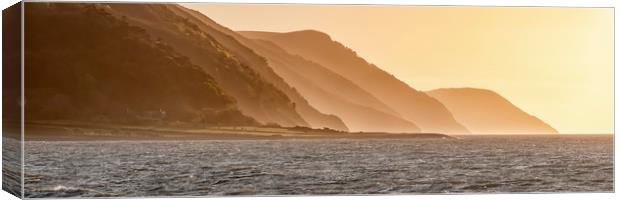 Sunset behind Foreland Point, Exmoor Canvas Print by Shaun Davey