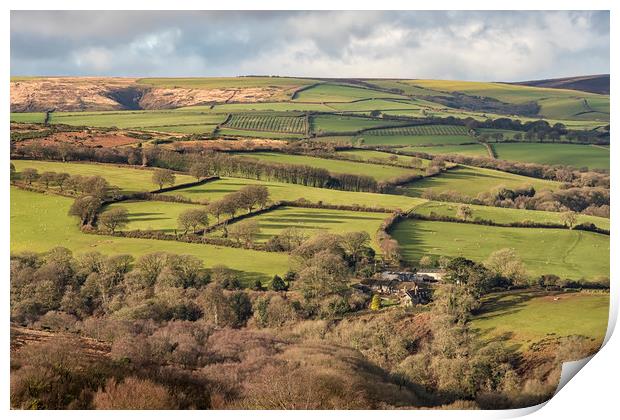 Cloutsham Farm, Exmoor, UK Print by Shaun Davey