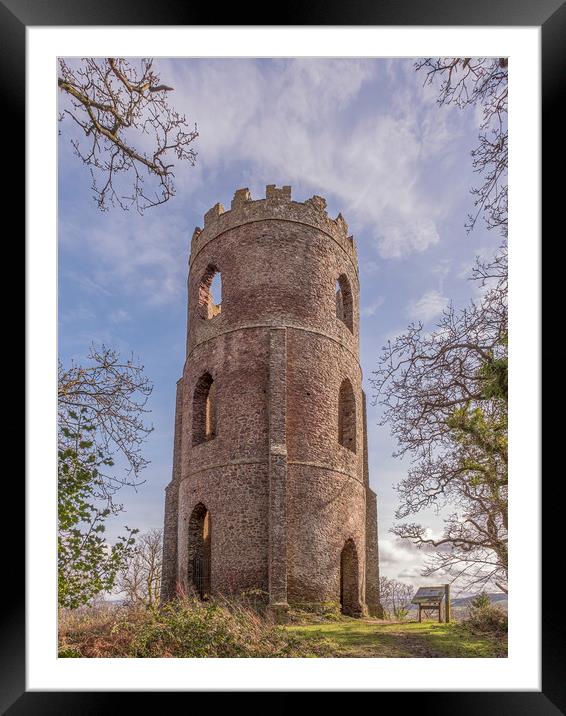 Conygar Tower, Dunster, Exmoor Framed Mounted Print by Shaun Davey