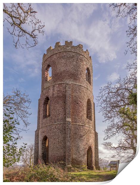 Conygar Tower, Dunster, Exmoor Print by Shaun Davey