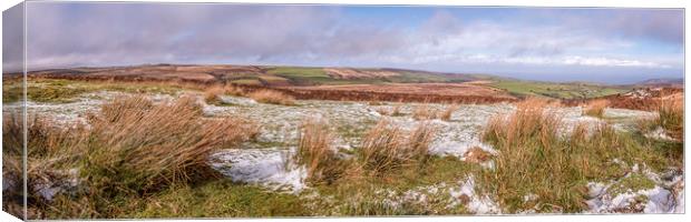 Winter View from Lang Combe Head, Exmoor Canvas Print by Shaun Davey