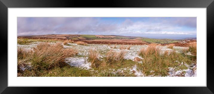 Winter View from Lang Combe Head, Exmoor Framed Mounted Print by Shaun Davey