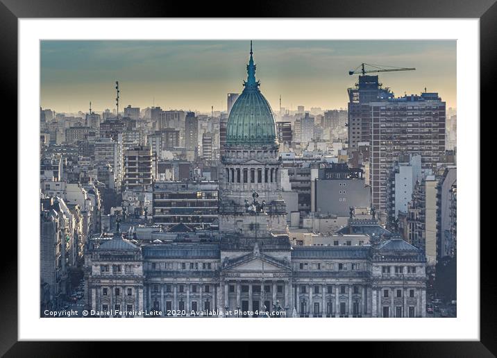 Aerial View of Buenos Aires Argentina Framed Mounted Print by Daniel Ferreira-Leite