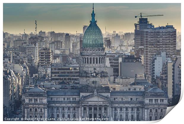 Aerial View of Buenos Aires Argentina Print by Daniel Ferreira-Leite