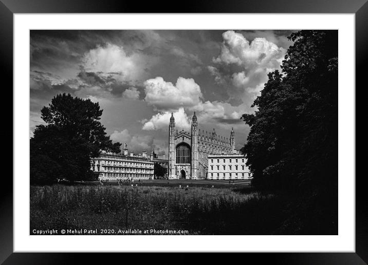 King's College Cambridge, with the Chapel in the c Framed Mounted Print by Mehul Patel