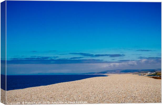 Chesil beach, on the South West coast of England,  Canvas Print by Mehul Patel