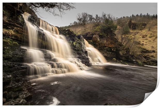The Highest Waterfall in Northumberland Print by John Malley
