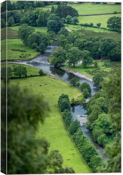 The River Derwent Borrowdale Canvas Print by John Malley