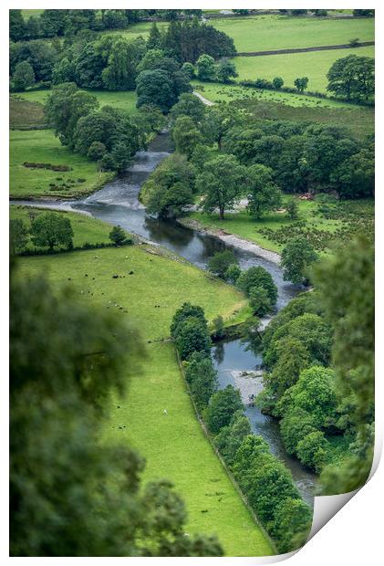 The River Derwent Borrowdale Print by John Malley