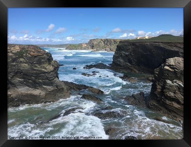 Porth Cove Framed Print by Darren Hipwell