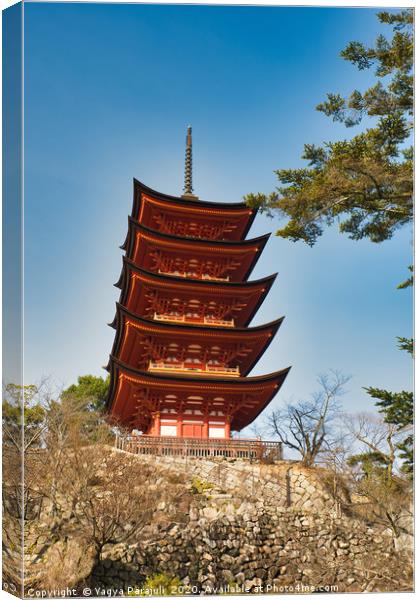 The red tallest pagoda of japan Canvas Print by Yagya Parajuli