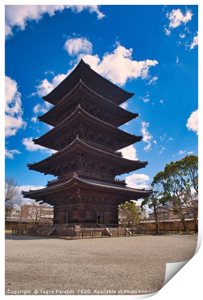Pagoda of kyoto Print by Yagya Parajuli