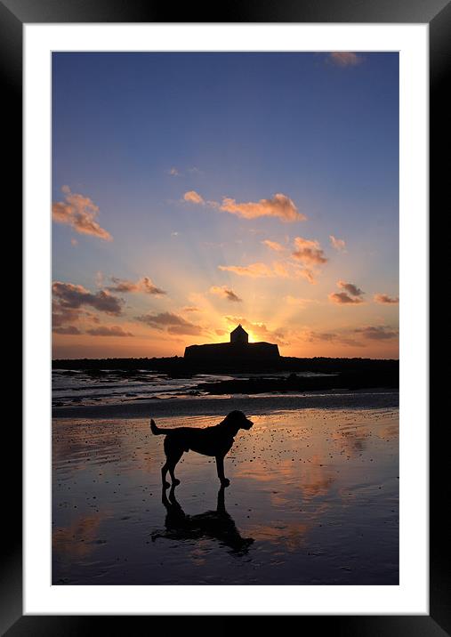 Sunset at St Cywan's Framed Mounted Print by Gail Johnson