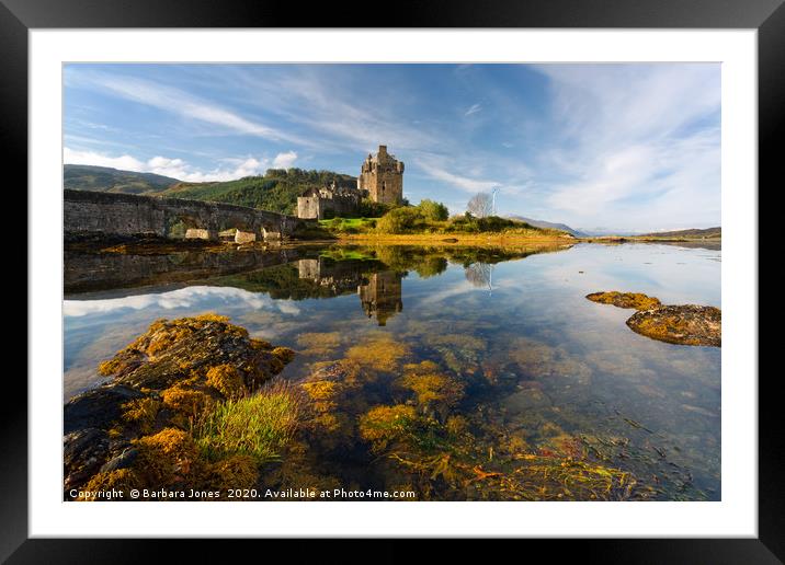 Eilean Donan Castle Summer Reflections Scotland Framed Mounted Print by Barbara Jones