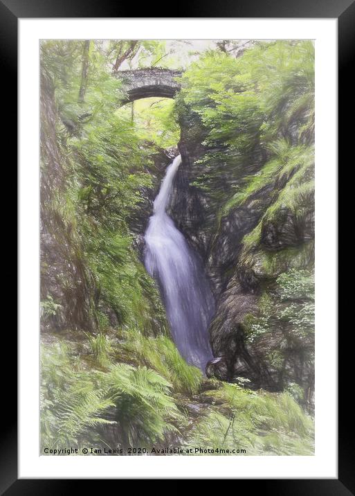 Aira Force Cumbria Framed Mounted Print by Ian Lewis