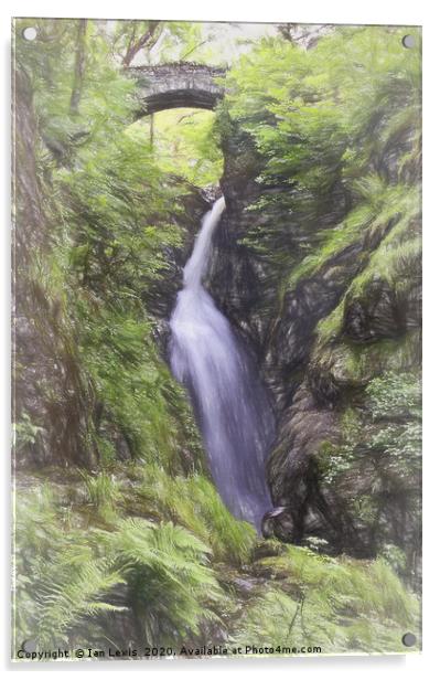 Aira Force Cumbria Acrylic by Ian Lewis