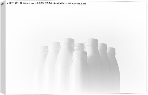 White Trash - recycled bottles artwork 0023 Canvas Print by Simon Bratt LRPS