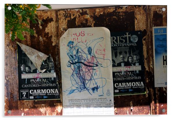this s urban photography. Very decayed posters wit Acrylic by Jose Manuel Espigares Garc