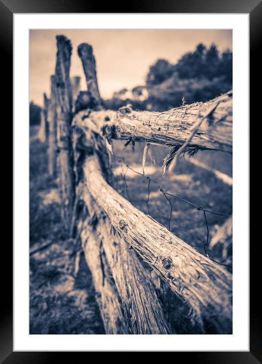 Old Rustic Fence Framed Mounted Print by Gareth Burge Photography