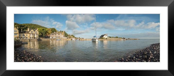 Boats, Porlock Weir, Early Morning Framed Mounted Print by Shaun Davey