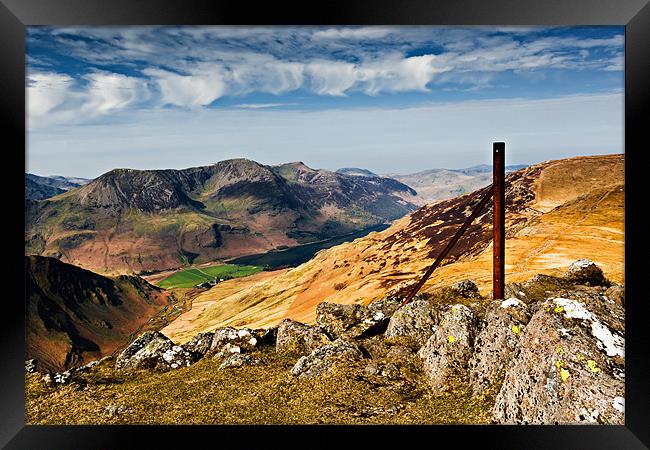 The High Stile Range, Buttermere. Cumbria Framed Print by David Lewins (LRPS)
