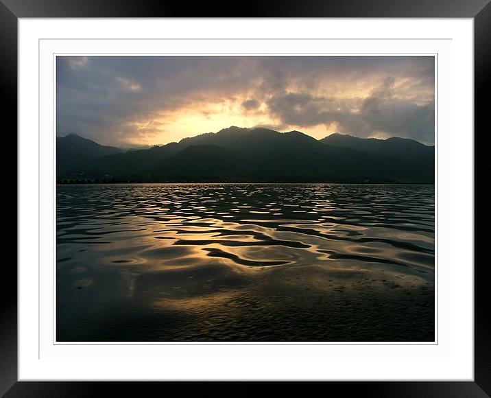 Dawn Breaks over Inle Lake, Nyaungshwe, Myanmar (B Framed Mounted Print by Serena Bowles