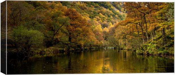 The Shimmering Derwent in Borrowdale Canvas Print by John Malley