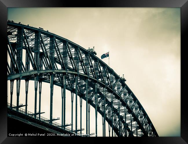 Sydney Harbour Bridge, Sydney, New South Wales, Au Framed Print by Mehul Patel