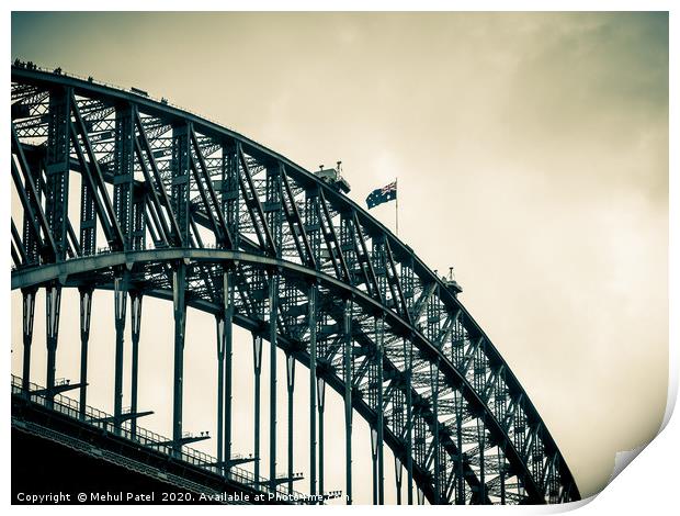 Sydney Harbour Bridge, Sydney, New South Wales, Au Print by Mehul Patel