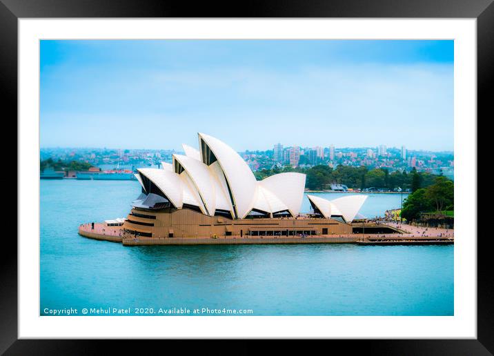 Sydney Opera House, Sydney Harbour, New South Wale Framed Mounted Print by Mehul Patel