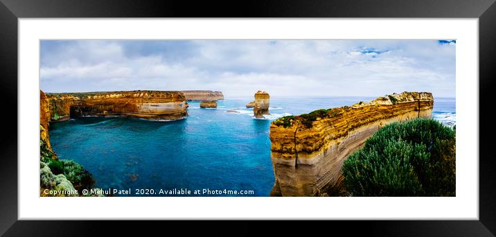 Rugged coastline with the Razorback rock formation Framed Mounted Print by Mehul Patel