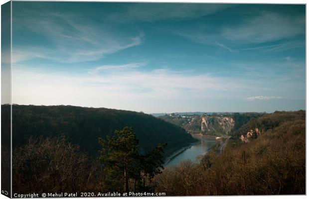 River Avon and the Avon Gorge from Clifton Down, B Canvas Print by Mehul Patel