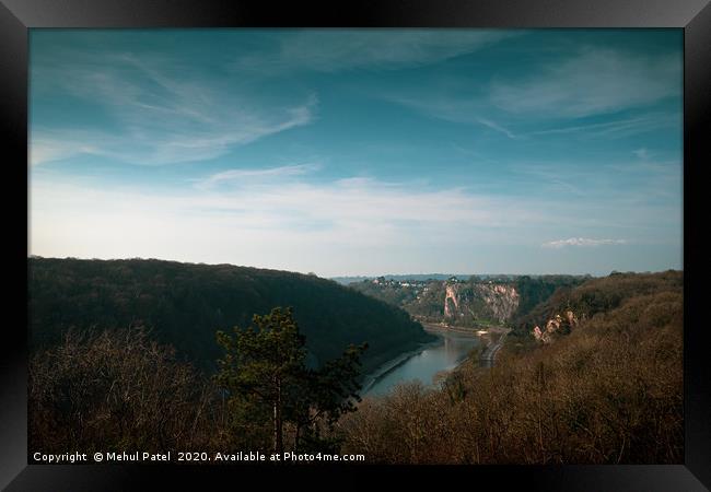 River Avon and the Avon Gorge from Clifton Down, B Framed Print by Mehul Patel