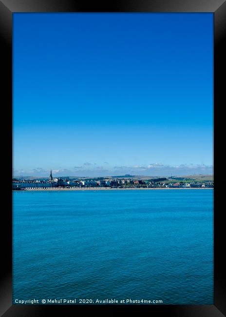 Weymouth Bay with Weymouth beach and seafront in t Framed Print by Mehul Patel