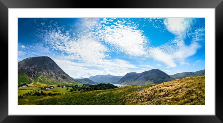 Sky Blue Lakes Framed Mounted Print by John Malley