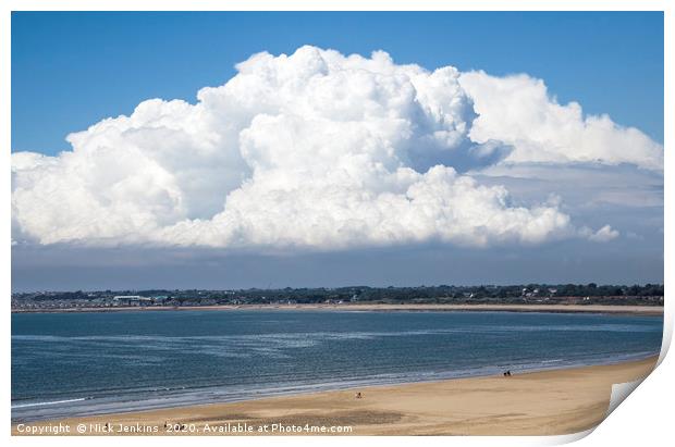 Rising Cloud over Porthcawl Town on the South Wale Print by Nick Jenkins