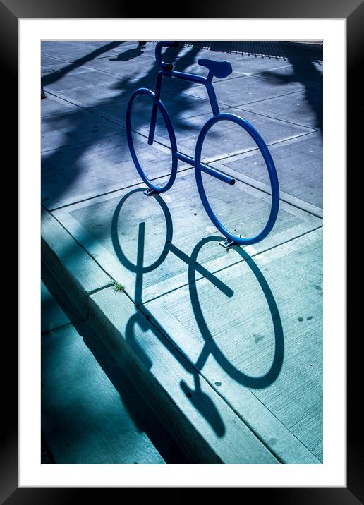 Sidewalk cycle  Framed Mounted Print by Steve Taylor