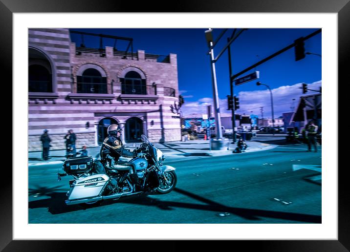 Harley Davidson Las Vegas  Framed Mounted Print by Steve Taylor
