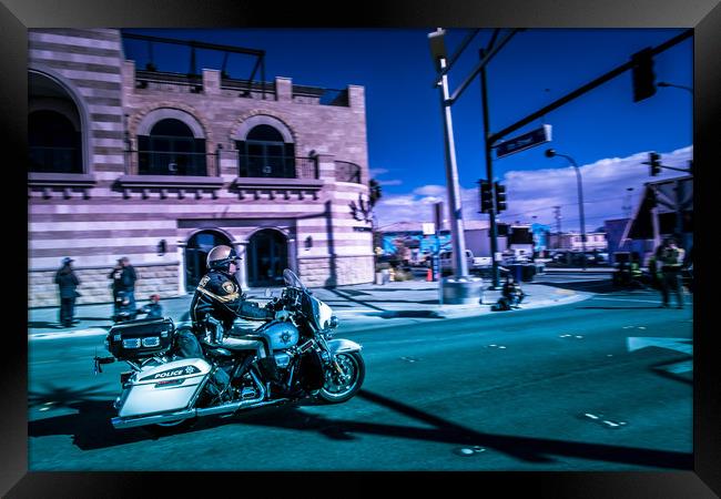 Harley Davidson Las Vegas  Framed Print by Steve Taylor