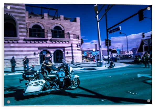 Harley Davidson Las Vegas  Acrylic by Steve Taylor