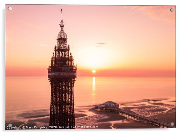 Tower Sunset Acrylic by Mark Rangeley