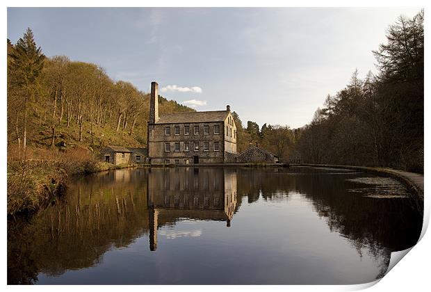 Mill On The Waterside Print by Wayne Shipley