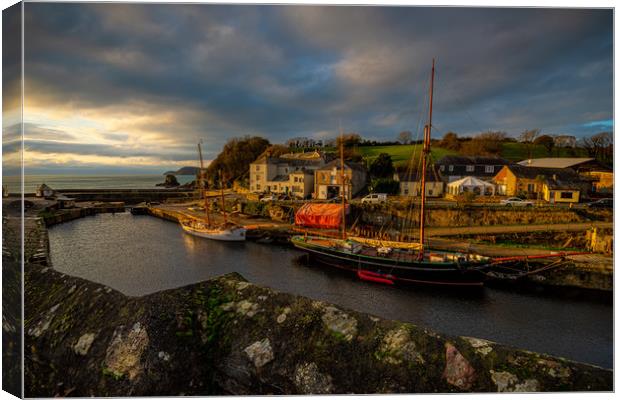 Charlestown Harbour Cornwall UK Canvas Print by Michael Brookes