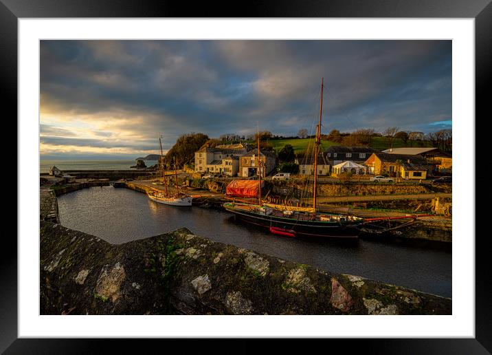 Charlestown Harbour Cornwall UK Framed Mounted Print by Michael Brookes