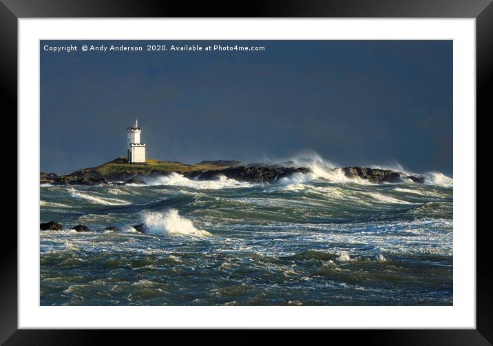 Elie Fife Coast Storm Framed Mounted Print by Andy Anderson
