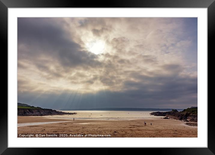 West Angle Bay, Pembrokeshire Framed Mounted Print by Dan Santillo