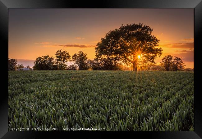 Enchanting Sunset Over Kent Framed Print by Jeremy Sage