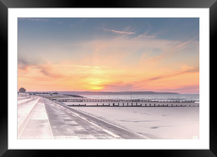 Radiant Dymchurch Sunrise Framed Mounted Print by Jeremy Sage
